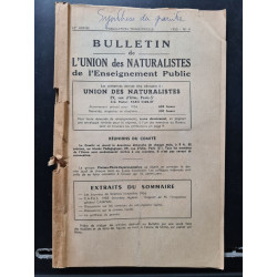 Bulletin de l'Union des Naturalistes de l'Enseignement Public