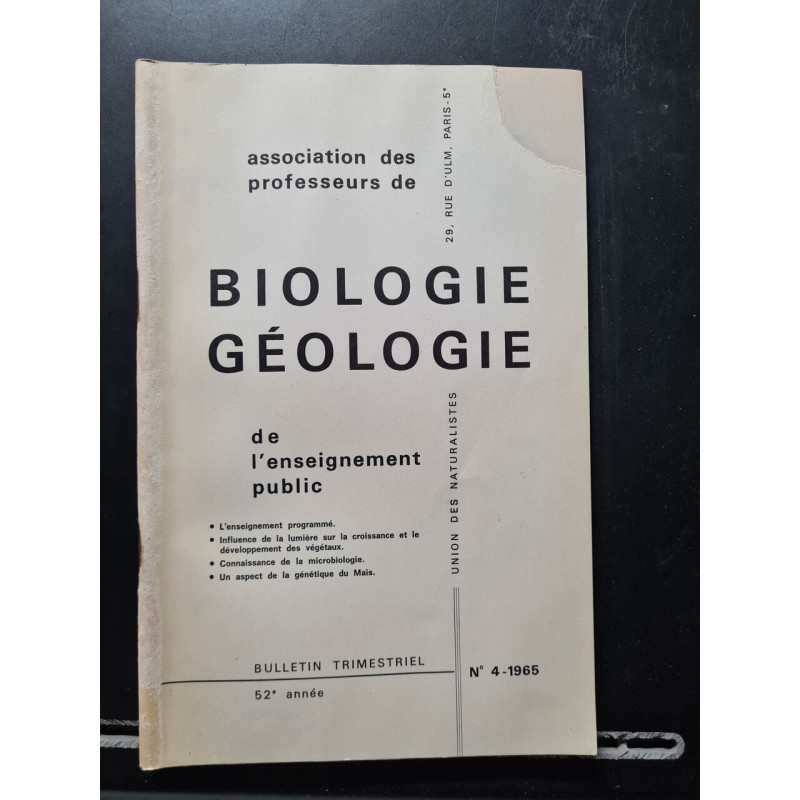 Biologie Géologie de l'enseignement public