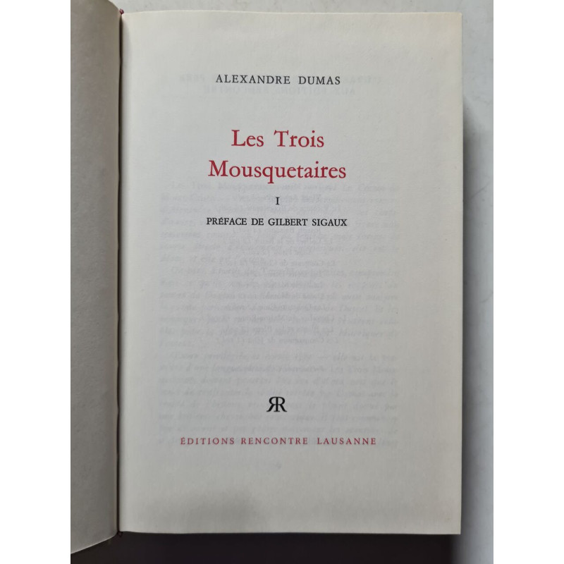 Les trois mousquetaires tome I