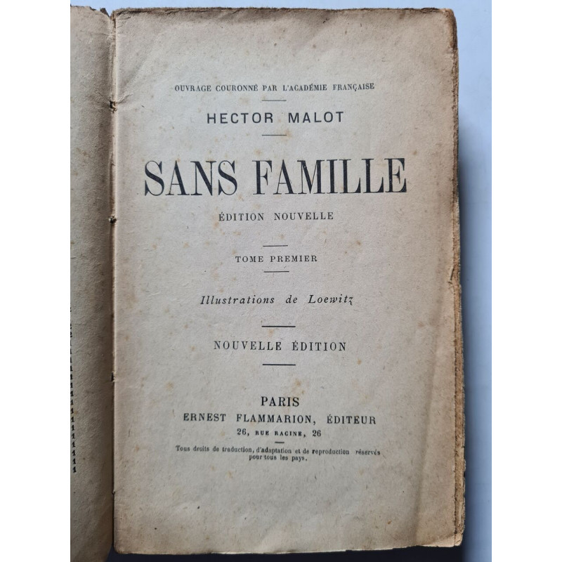 Sans famille editons nouvelle tome premier