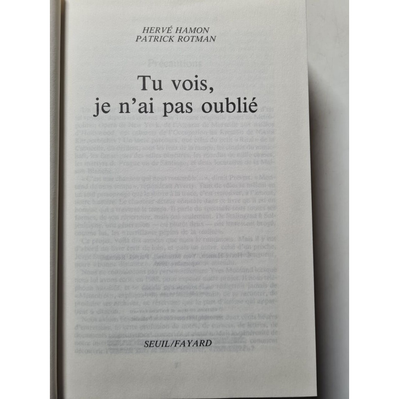Tu vois je n'ai pas oublié