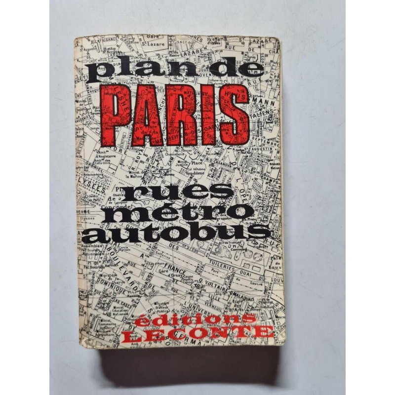 Plan de Paris rues métro autobus