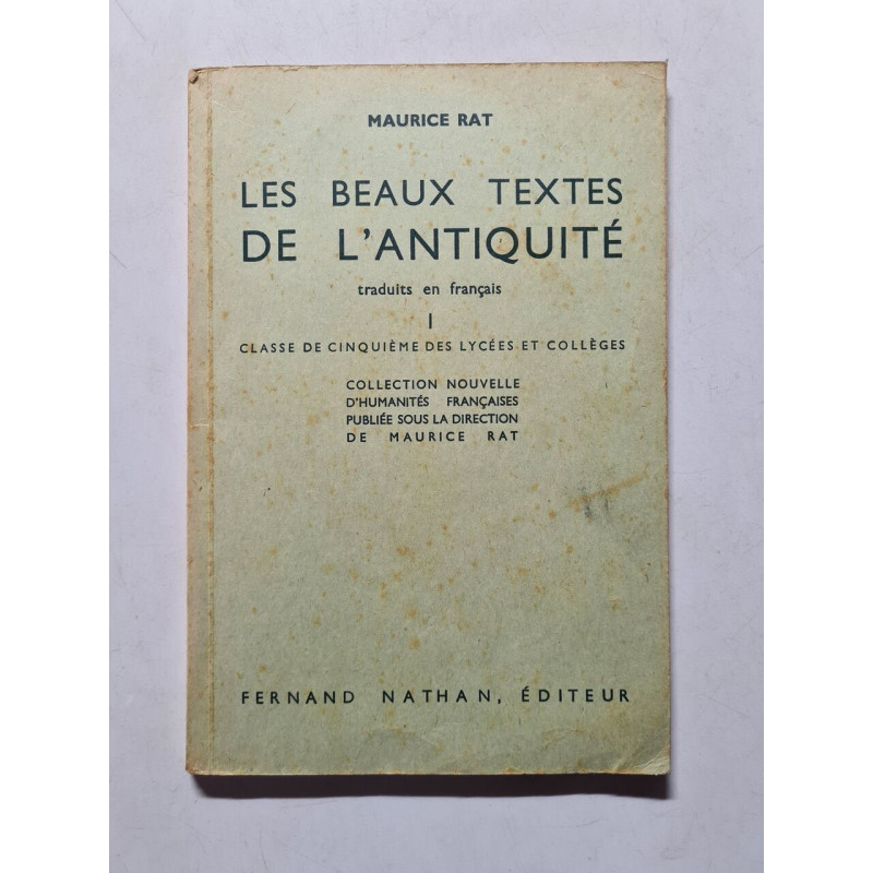 Les beaux textes de l'antiquité