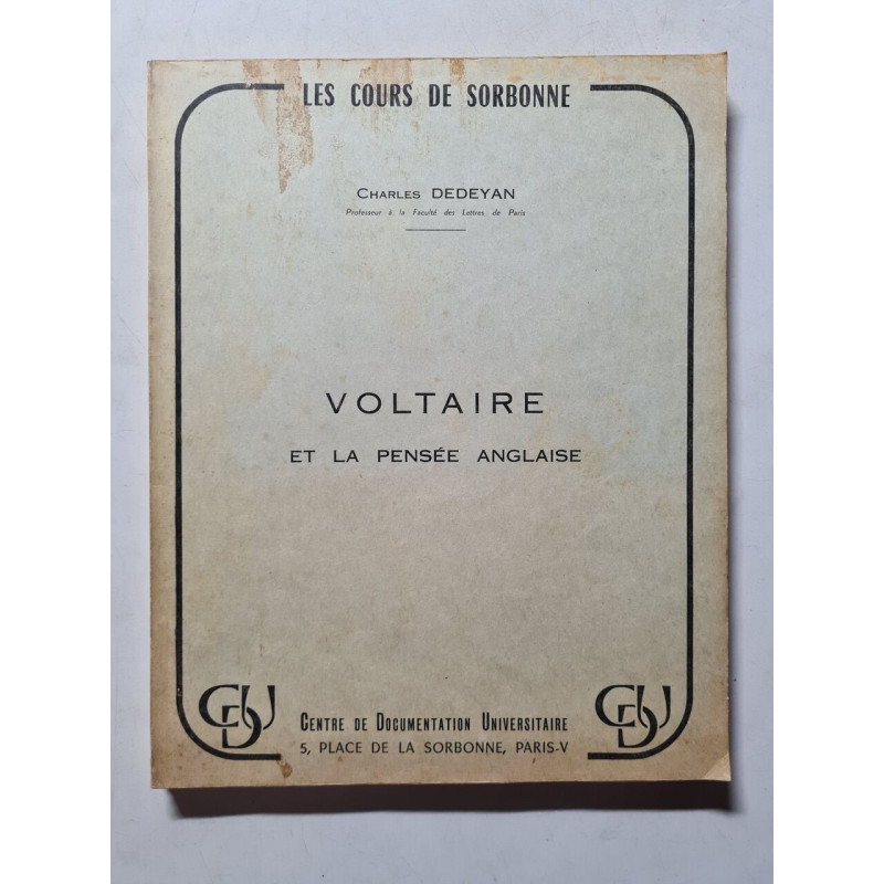 Voltaire et la pensée anglaise