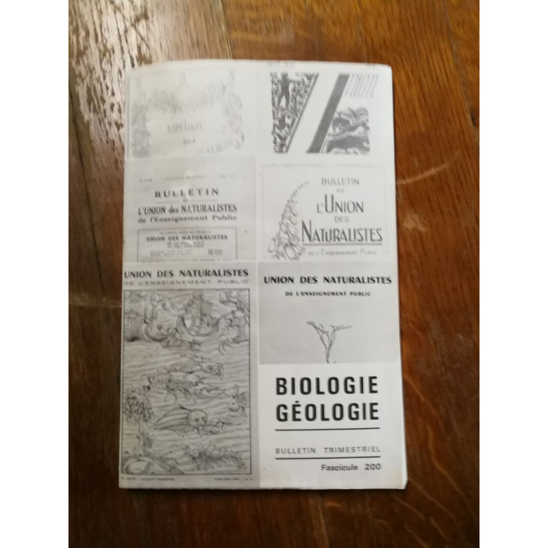 Biologie geologie Bulletin de l'Union des Naturalistes