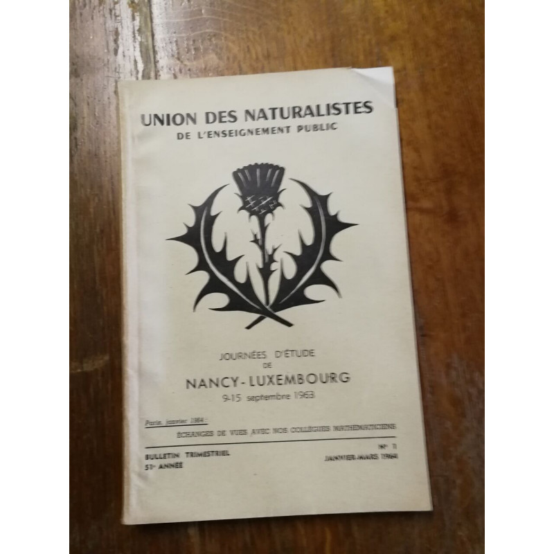 Union des Naturalistes de l'enseignement public n] 1 - 1964