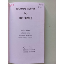 Grands textes du XXe siècle
