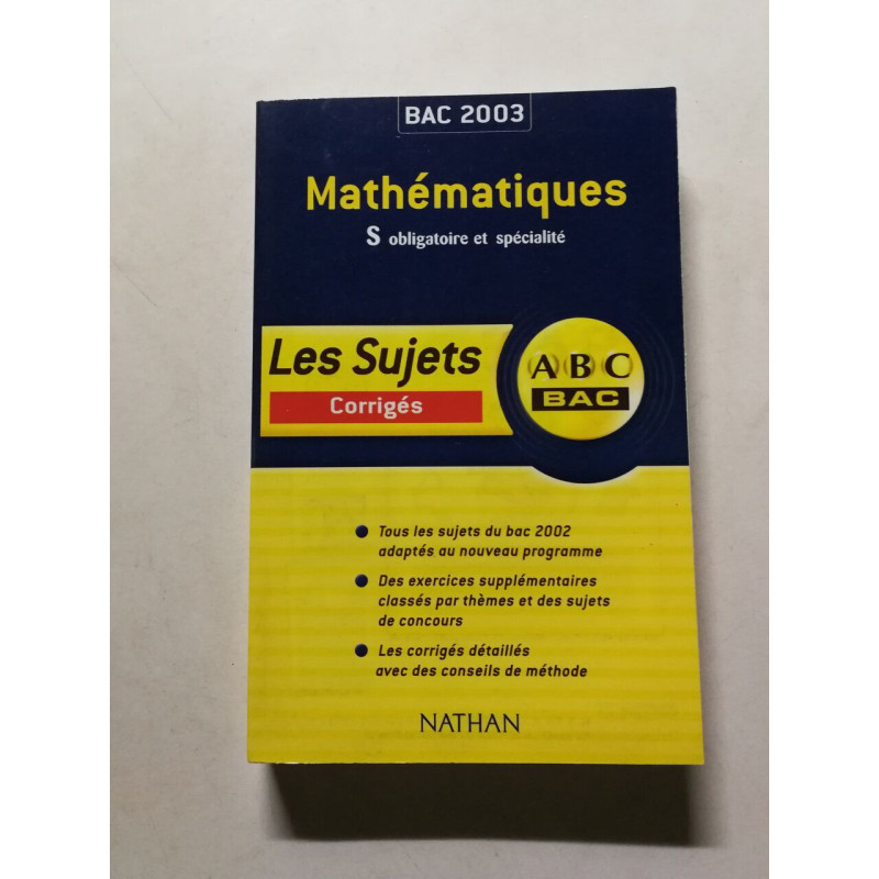 Mathématiques S obligatoire et spécialité