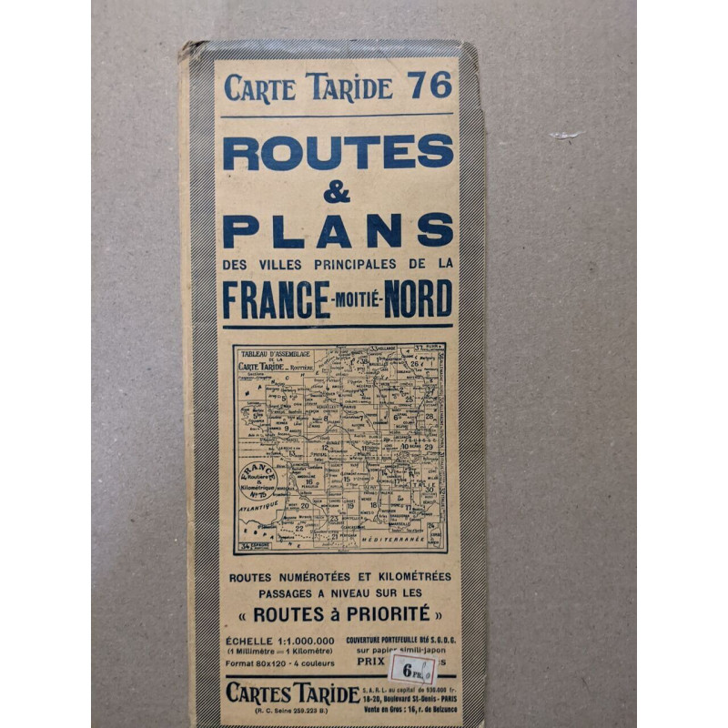 Carte Taride 76 Routes et Plans des villes principales de la...