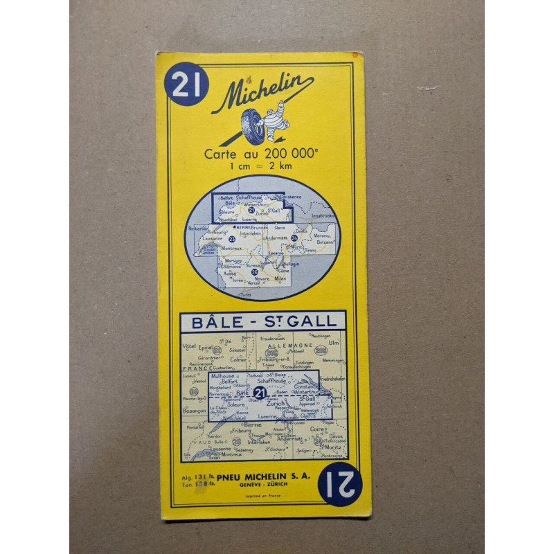 Michelin Carte au 200 000 Bale - St Gall