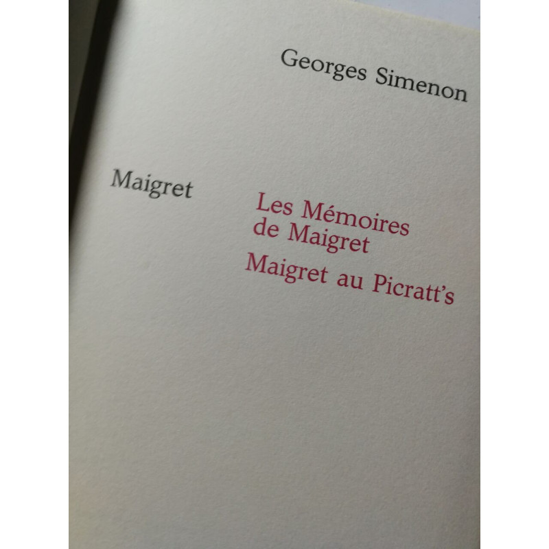 Maigret Les Mémoires de Maigret Maigret au Picratt's