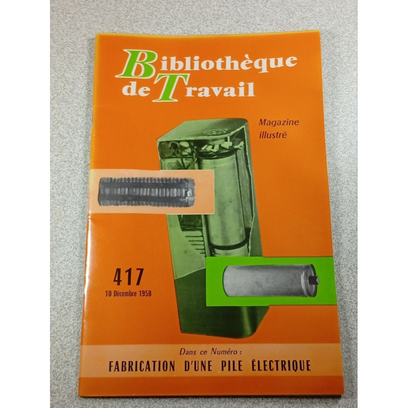 BT bibliothèque de travail n°417