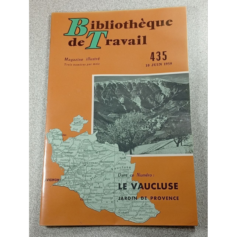 BT bibliothèque de travail n°435