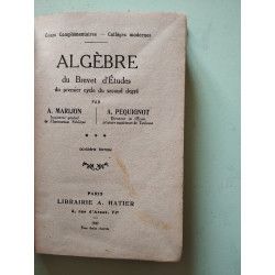 Algèbre du Brevet d'Études du Premier Cycle du Second degré