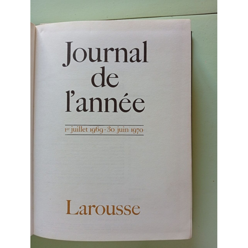 Journal de l'année