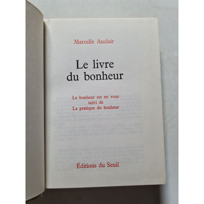 Le livre du bonheur