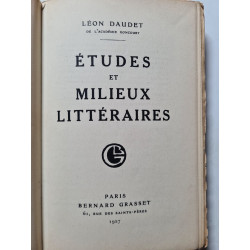 Études et milieux littéraires
