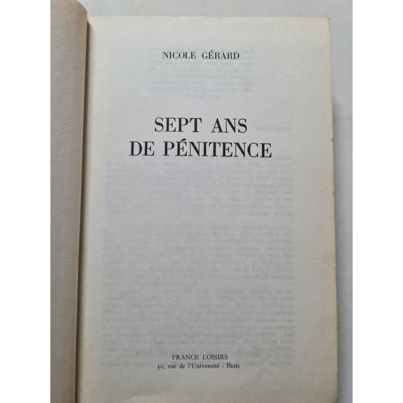 Sept ans de pénitence