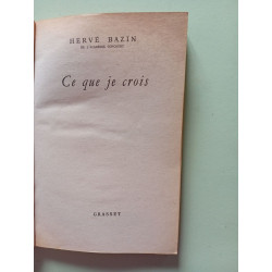 Ce que je crois