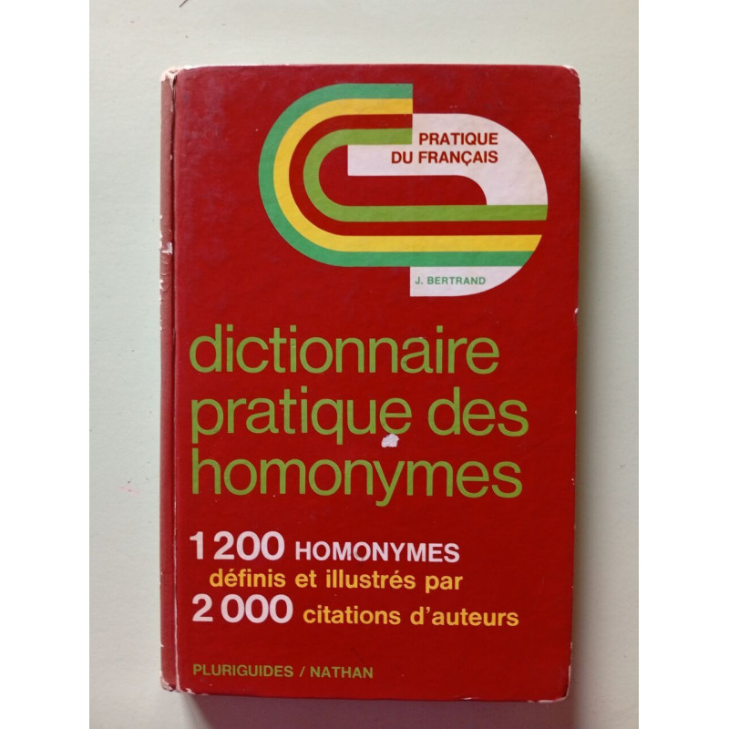 Dictionnaire pratique des homonymes