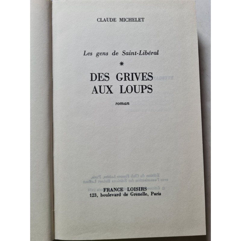Des grives aux loups