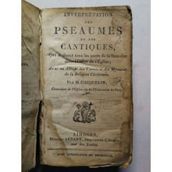 Interprétation des Pseaumes et des Cantiques
