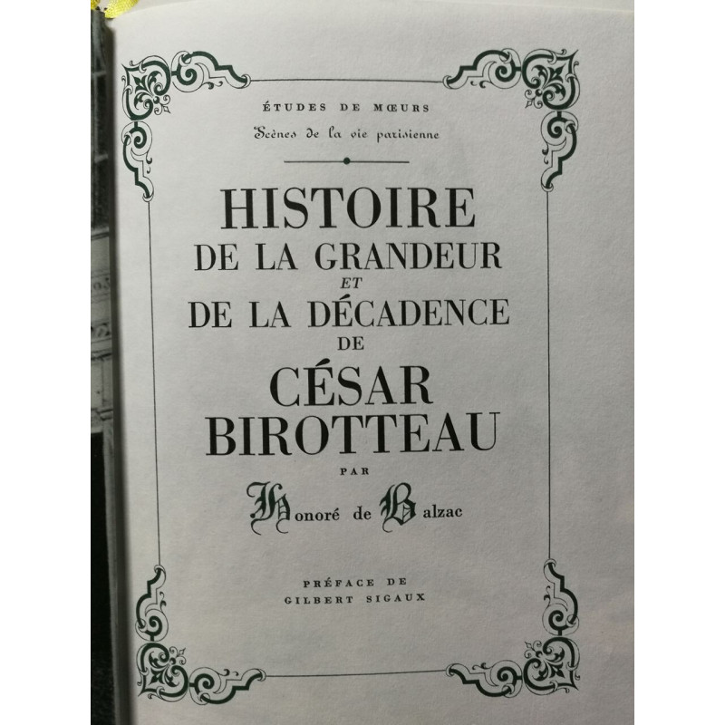 Histoire de la grandeur et de la décadence de César Birotteau