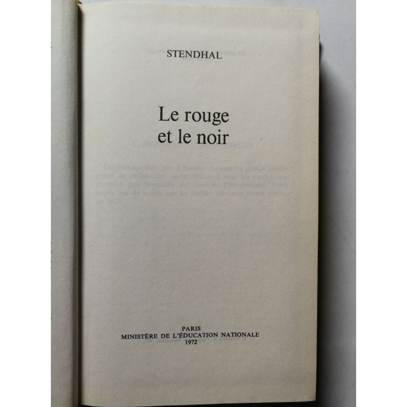 Le rouge et le noir