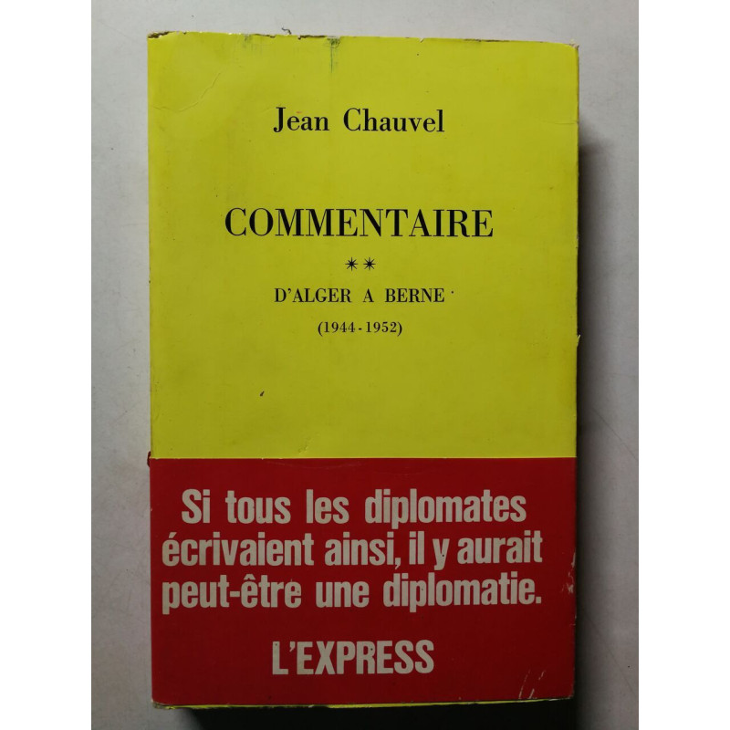 Commentaire d'Alger à Berne