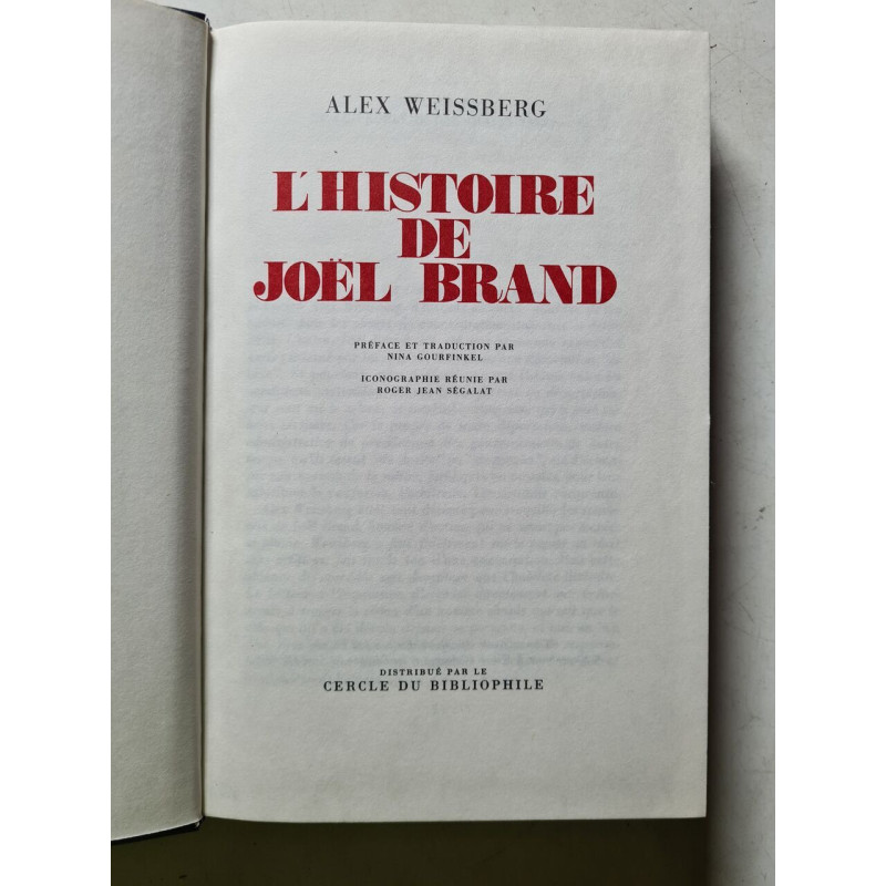 L'Histoire de Joel Brand