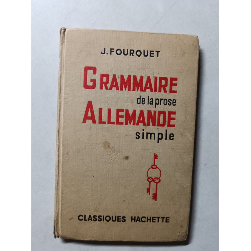 Grammaire de la prose allemande simple