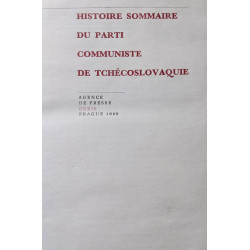 Histoire sommaire du Parti Communiste de Tchécoslovaquie