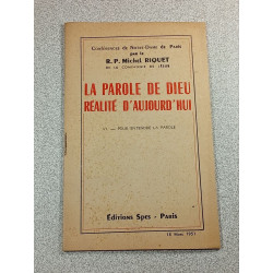 La Parole de Dieu Réalité d'Aujourd'hui VI. - Pour entendre la parole