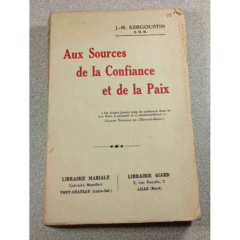 Aux Sources de la Confiance et de la Paix