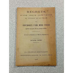 Regrets d'une veuve chrétienne au souvenir de son Époux et...