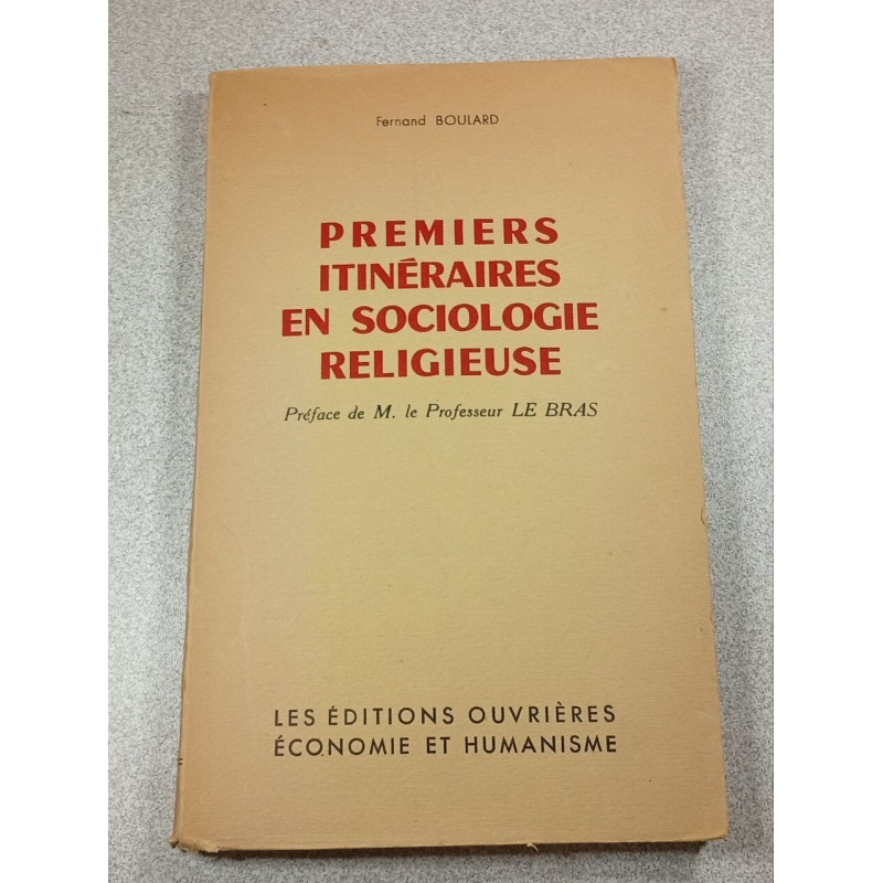 Premiers itinéraires en sociologie religieuse