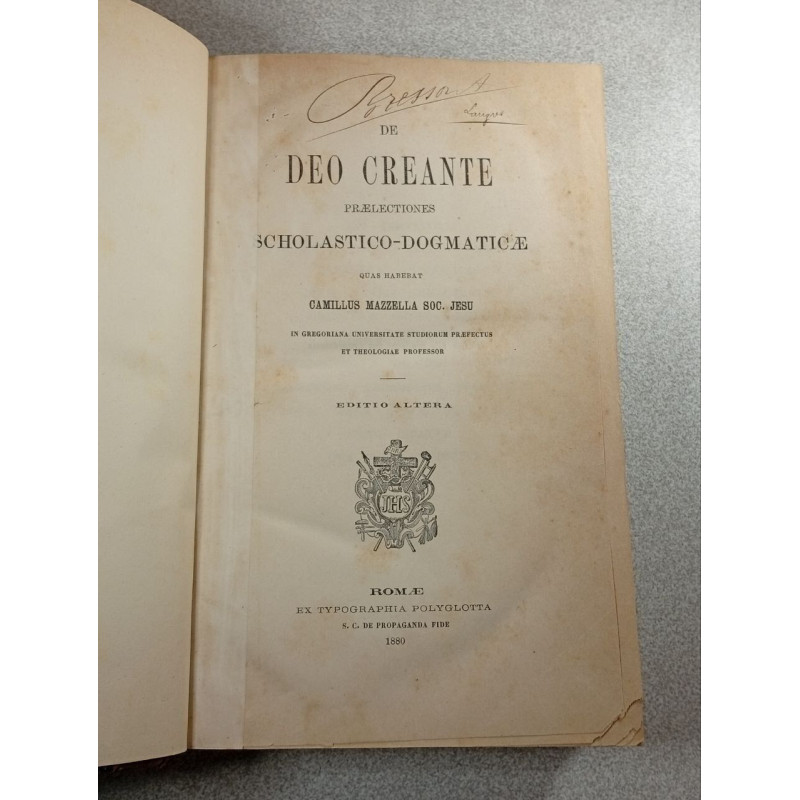 De Deo Creante praelectiones Scholastico-Dogmaticae