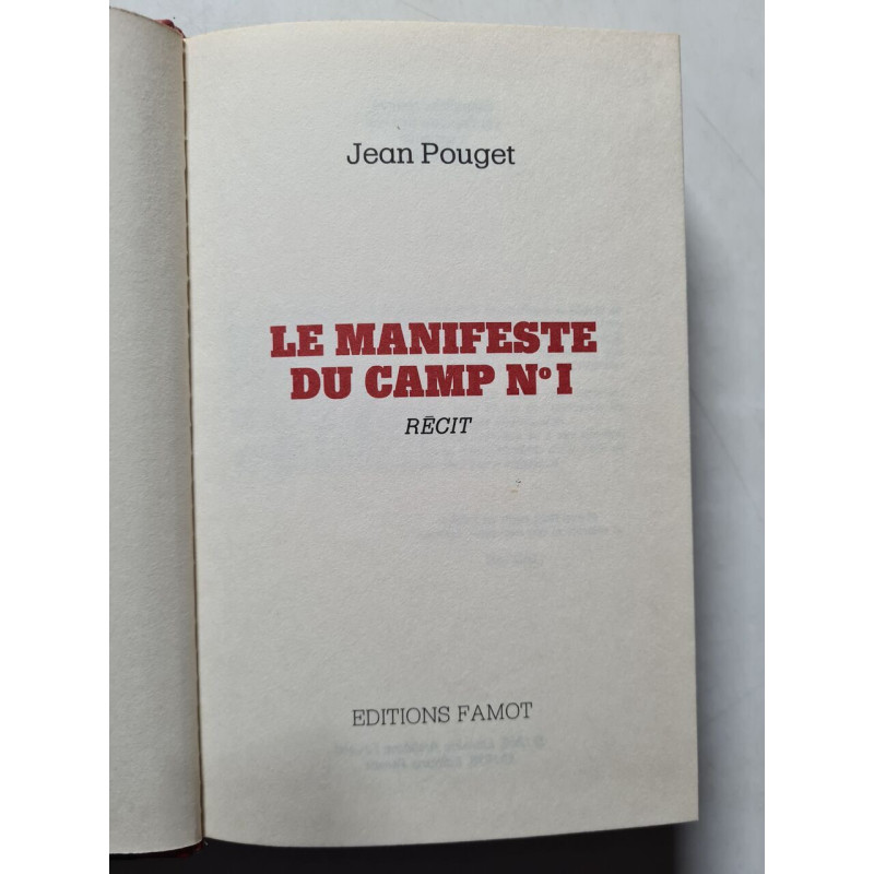 Le manifeste du camp N°I