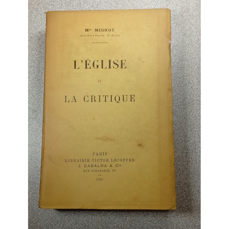 L'Église et la critique