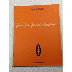 Premières formes d'oraison - Fragments 2