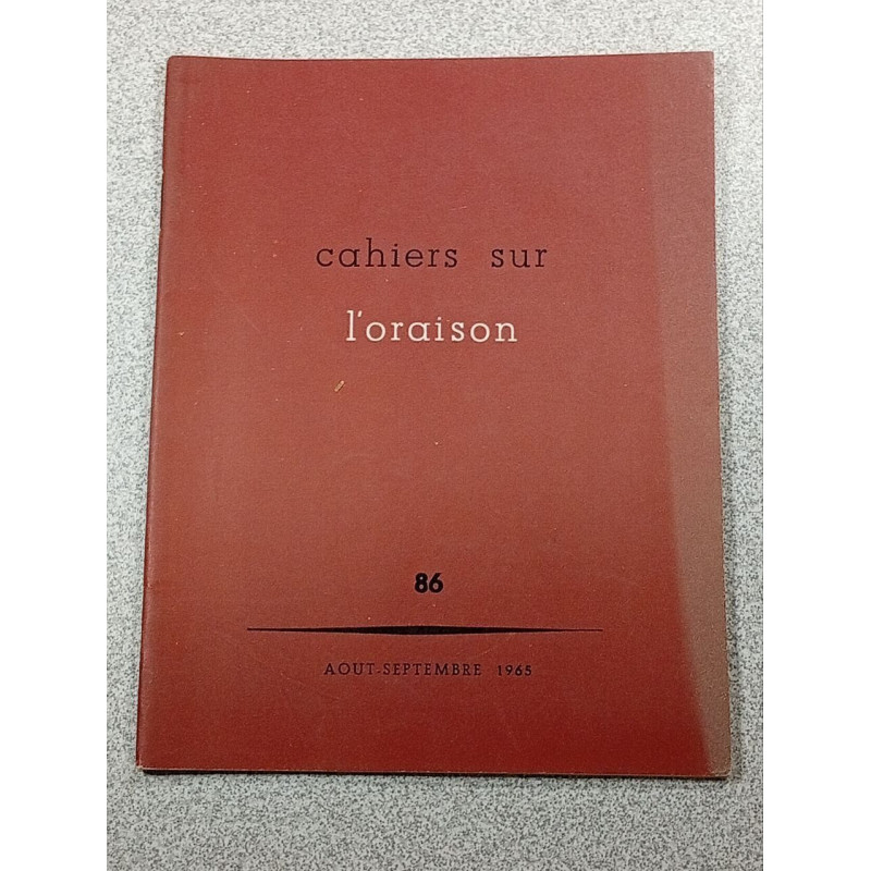 Cahiers sur l'oraison 86