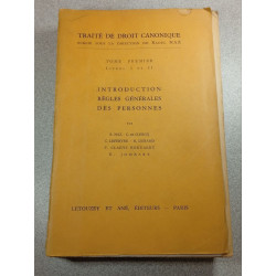 Traité de droit canonique Tome Premier Livres I et II