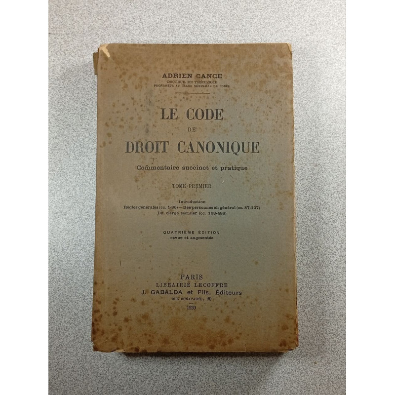 Le Code de Droit Canonique