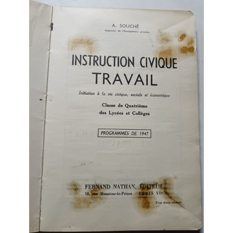 Instruction civique travail