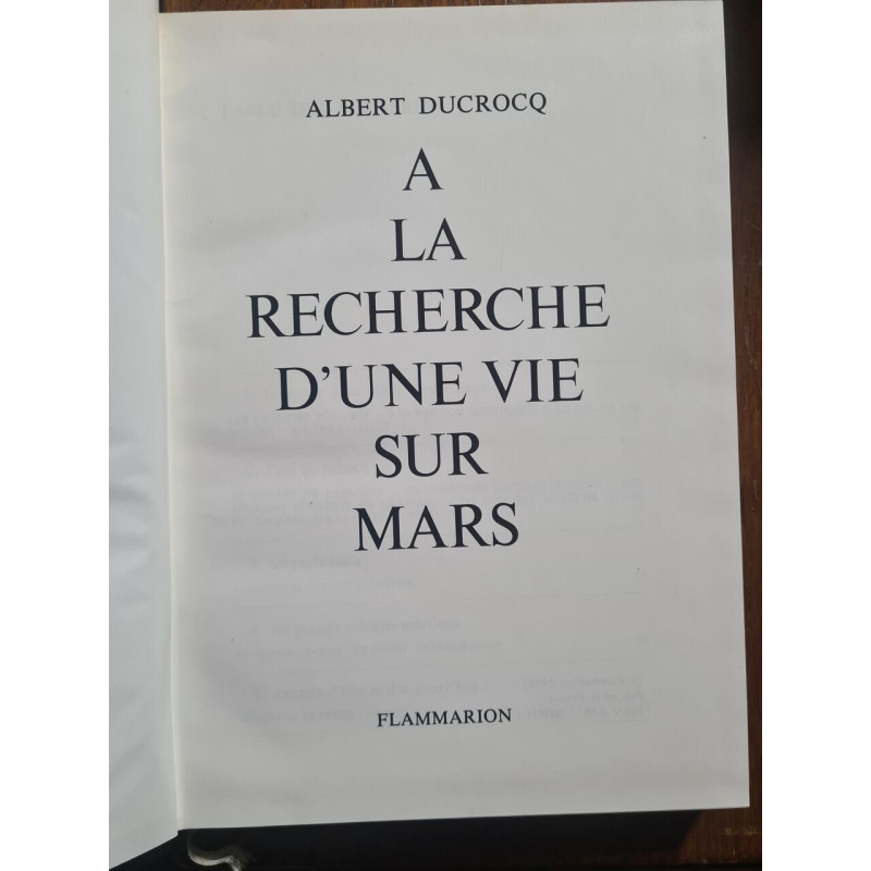 A la recherche d'une vie sur Mars
