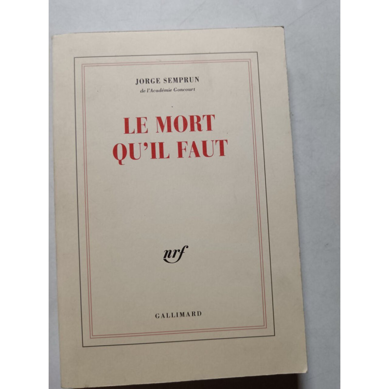 Le mort qu'il faut