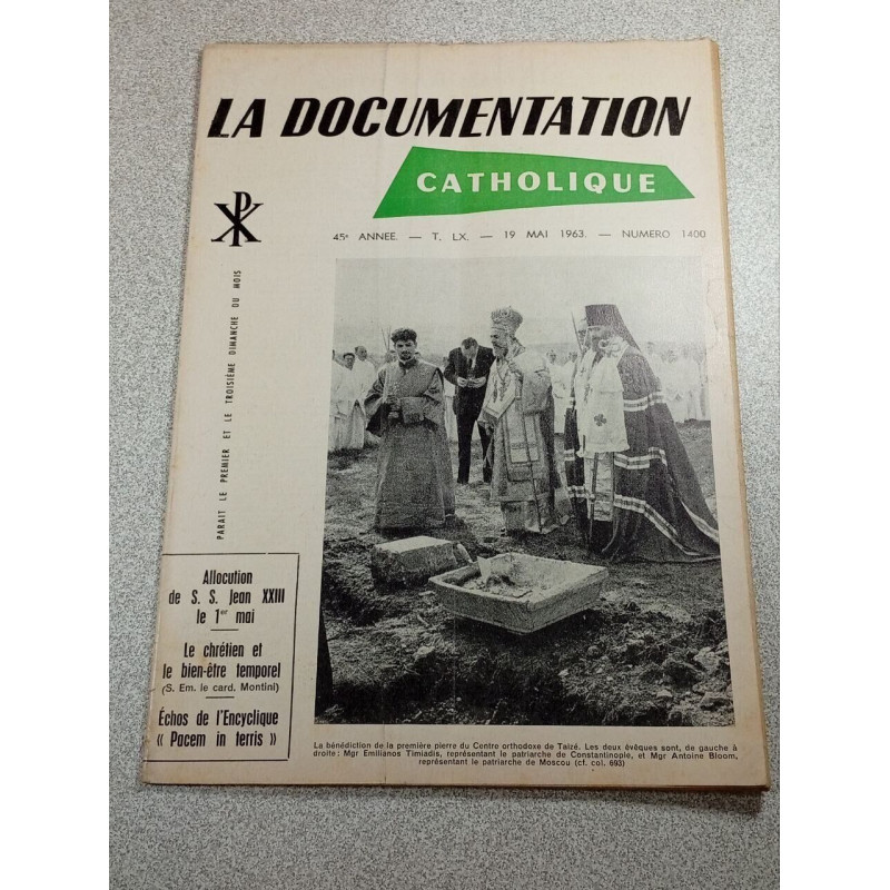 La Documentation Catholique n°1400