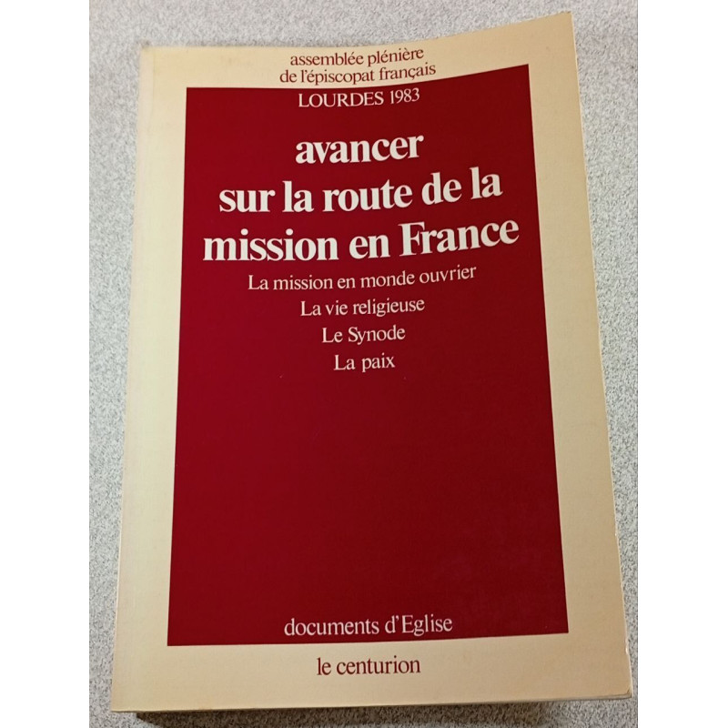 Avancer sur la route de la mission en France Lourdes 1983