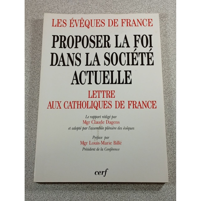 Proposer la foi dans la société actuelle