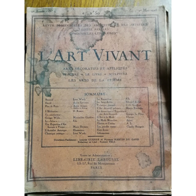 L'Art Vivant nº 9 - 1925